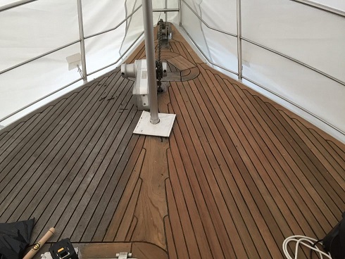 Teakdeck überholen Vorher nachher mittel