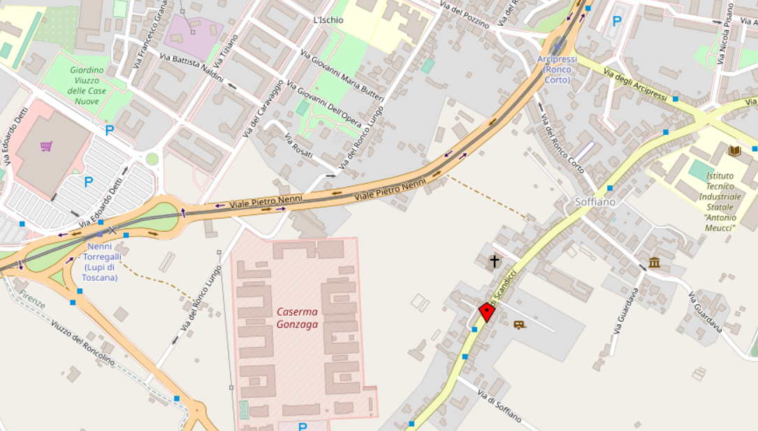 Italien Reise Folge 2 Florenz Kartenausschnitt Stellplat Florenz