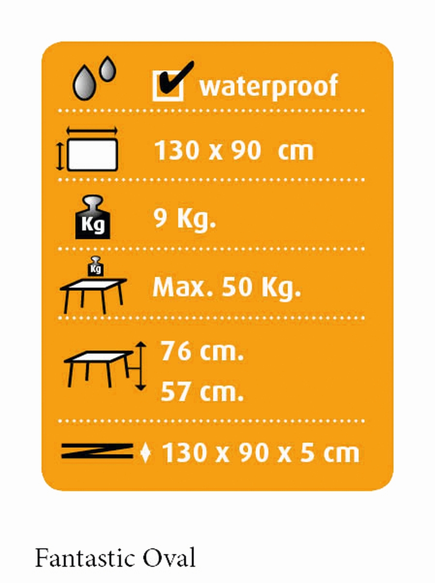 Dukdalf Tisch MAJESTIC Oval 130 x 90 cm - Lembus