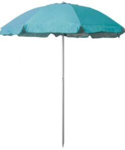 Schirmmaterial aus 100%  Polyester mit alubeschichteter Innenseite.