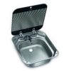 Dometic Spülbecken SNG 4244 Spülbecken eckig mit Abdeckung aus temperaturbeständigem Sicherheitsglas