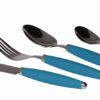 16-teiliges Besteckset aus rostfreiem 18/0 Edelstahl mit Griffen aus hochwertigem Kunststoff.