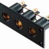 Einbau-Dreifach-Steckdose Drei Normsteckdosen 12-24 V.