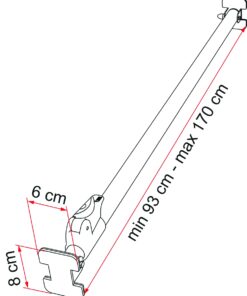 Fiamma Luggage Bar Telekopstange ideal um Gegenstände während der Fahrt im Inneren des Fahrzeugs oder der Heckgarage zu schützen.