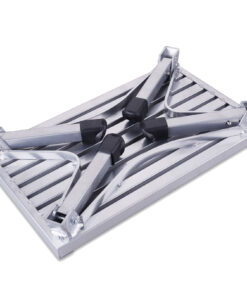 Trittstufe einstufig Aluminium 150 kg rutschfester Trittfläche. Belastbar bis 150 kg. Abmessungen (BxTxH) 48 x 30 x 23 cm. Gewicht ca. 2