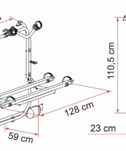 Fiamma CARRY-BIKE MB Viano Inklusive Nummernschildhalter mit zugelassener Beleuchtung und 13-poligem Stecker.