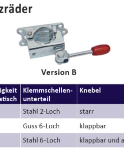 AL-KO Klemmhalter für Stützräder 48 mm - 300 kg Für Außenrohr: 60 mm