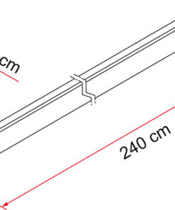 FIAMMA FIXING-BAR PRO L Tragestange 240 cm auf Wunsch kürzbar.
