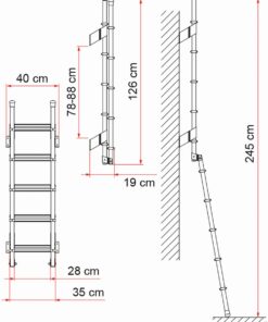 FIAMMA Heckleiter DELUXE 5D Wird während der Fahrt zusammengeklappt.