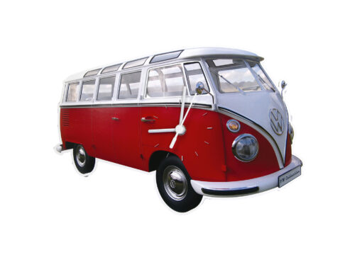 Kultige Wanduhr im typischen VW T1 Vintage Design.
