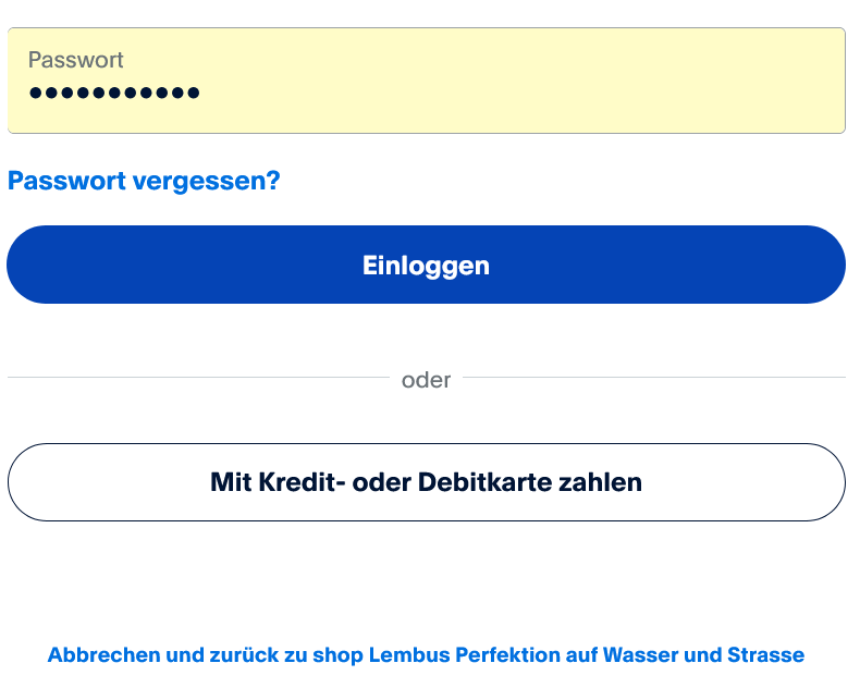 Zahlungsarten Paypal Kreditkarte