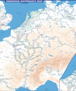 Europa Karte der Wasserstraßen