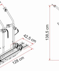 Fiamma CARRY-BIKE VW T4 D (geteilte Tür) Einfache Montage mit Halteplatten