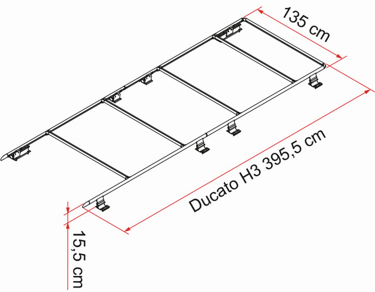 FIAMMA ROOF-RAIL Ducato H3 Dachträgersystem Roof Rail Ducato H3.