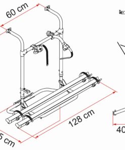 Fiamma CARRY-BIKE Simple Plus 200 Die oberen Halterungen werden in die vorhandene Kederleiste über dem Heckfenster befestigt.