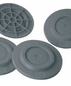 Praktische Platten für die Kurbelstützen der Wohnwagen.
