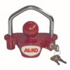 AL-KO Safety Universal Bügelschloss Diebstahlsicherung passend für Kugelkupplungen (gebremst und ungebremst) von AL-KO und anderen Herstellern. Besteht aus nur zwei Teilen. Die rote Metallkugel der Diebstahlsicherung wird in die Anhängerkupplung eingeführt und von oben mit einem massi