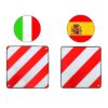Alu-Warntafel Italien/Spanien 2in1 Nachtpark- und Sonderlasten-Warntafel aus Aluminium.