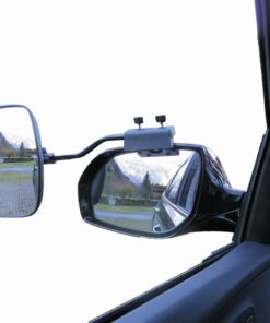 Der UNIVERSA PRO XL Caravanspiegel wird komplett im Set