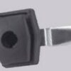 Safe-Tec Klappenschloss schwarz 70 x 40 x 65 mm.