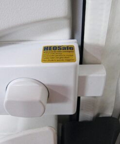 HEOSafe Zusatzschloss weiß Außenklappen sowie Türen von Heckgaragen von Reisemobilen und Caravans.