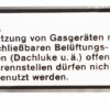 Gas-Hinweisschild Selbstklebend. Größe 95 x 35 mm.