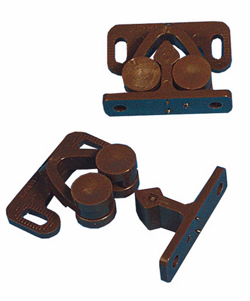 Doppelrollenschnäpper braun 2er-Pack Zum Anschrauben