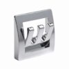 Garderoben-Haken 3-fach chrom Aus Zink-Druckguss.