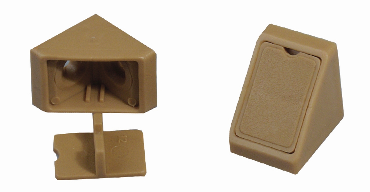 Mini-Eckverbinder beige (5er-Pack) Aus Kunststoff.