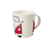 VW Collection Kaffeetasse rot-weiß Große Kaffeetasse aus New Bone China mit witzigem VW T1 Bulli Design.