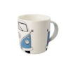 VW Collection Kaffeetasse blau-weiß Große Kaffeetasse aus New Bone China mit witzigem VW T1 Bulli Design.