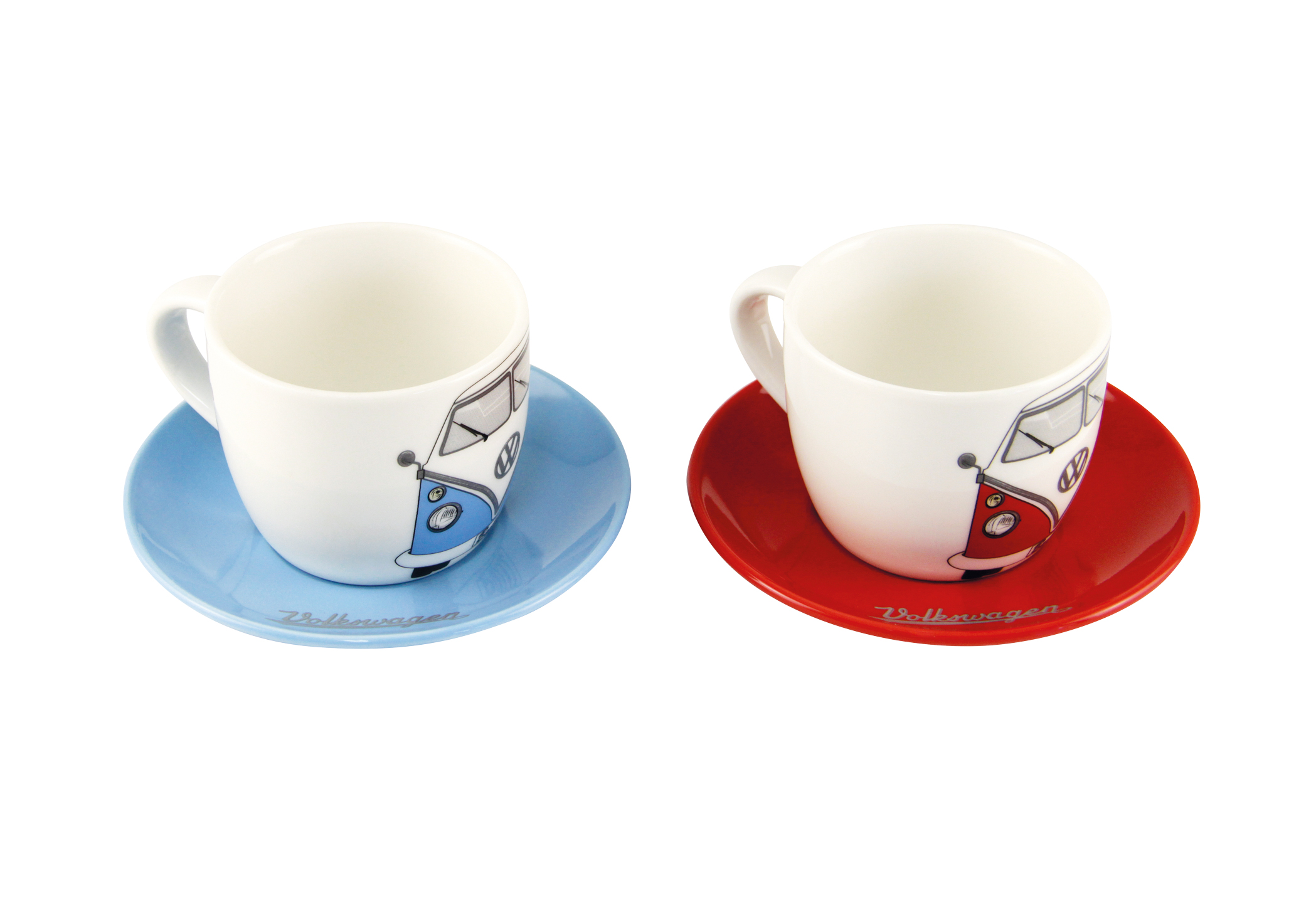 VW Collection Espressotassen 2er Set Aus diesen Espressotassen mit dem typischen VW Bulli Front Design trinkt man seinen Espresso besonders gerne.