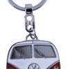 VW Collection Schlüsselanhänger bordeaux Hochwertiger roter Schlüsselanhänger im Design der legendären VW Bulli Front.
