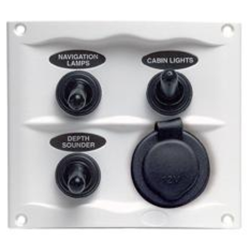 BEP Schalttafel DC Wasserdicht 3xOn/Off, weiß bep_schalttafel_dc_wasserdicht_3xon_off__weiß_81250