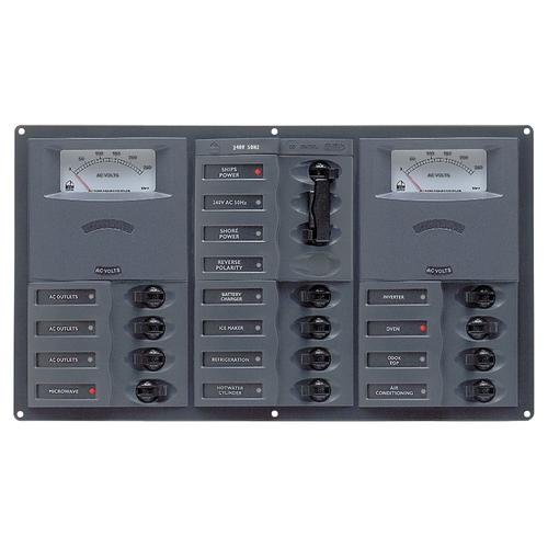 BEP Trennschalter Panel AC 230V 12x 1-polig bep_trennschalter_panel_ac_230v_12x_1_polig__80573