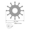 Johnson Impeller für F5 Pumpe, MC97/EPDM johnson_impeller_für_f5_pumpe__mc97_epdm_81802