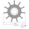 Johnson Impeller für F8 Pumpe, Neopren johnson_impeller_für_f8_pumpe__neopren_81817