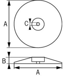 PLASTIMO RUDERANODE ZINK 110MM DURCHMESSER (X2) plastimo_disc_anode_125mm__zink_102022