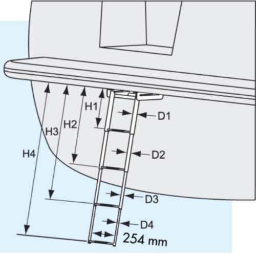 PLASTIMO EINBAULEITER 4 STUFEN 316 plastimo_einbauleiter_4_stufen_316_51258