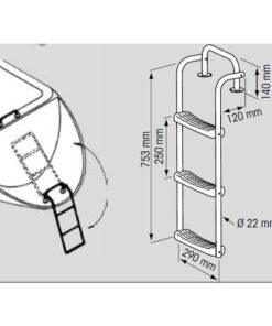 PLASTIMO Heck- oder Plattformleiter, 4 Stufen plastimo_heck__oder_plattformleiter__4_stufen_63145