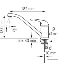 PLASTIMO MIXER TAP LONG SPOUT CHR.BR plastimo_mixer_tap_long_spout__chr_br_57852