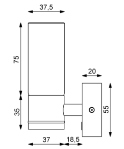 Prebit LED-Anbauleuchte W1-1, D2W, chrom-glanz, wa prebit_led_anbauleuchte_w1_1__d2w__chrom_glanz__wa_153211