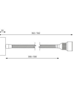 Prebit LED-Flexleuchte 01, 300mm, chrom-matt, max. prebit_led_flexleuchte_01__300mm__chrom_matt_153533