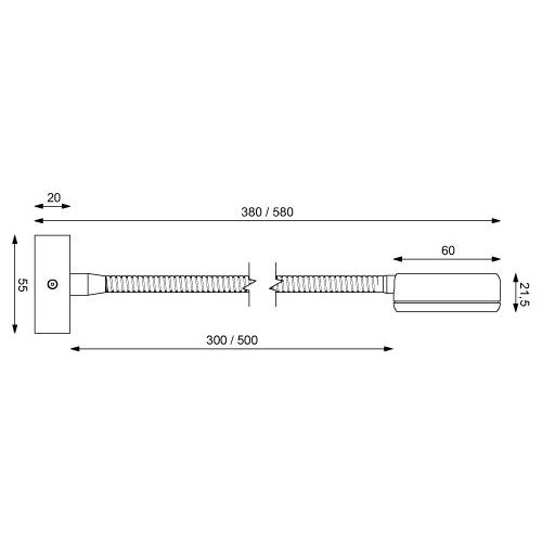 Prebit LED-Flexleuchte 05, 500mm, chrom-glanz, rot prebit_led_flexleuchte_05__300mm__gold_glanz__rot__54999