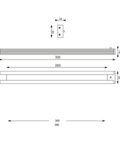 Prebit LED-Unterbauleuchte UB01-1, 300mm, chrom-gl prebit_led_unterbauleuchte_ub01_1__300mm__chrom_gl_153346
