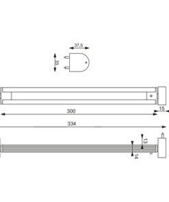 Prebit LED-Unterbauleuchte UB01-3, 300mm, chrom-ma prebit_led_unterbauleuchte_ub01_3__300mm__chrom_ma_153404