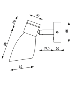 Prebit LED-Anbauleuchte R1 mit USB, chrom-matt, wa prebit_r1_mit_usb__chrom_matt_152644