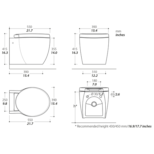 Tecma Evolution 2G Toilette, 230V Standard weiss tecma_evolution_2g_toilette__230v_standard_weiss_68241