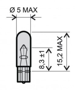Veratron VDO Glassockel Lampe T5 - W2x4.6d - 24V- veratron_vdo_glassockel_lampe___t5___w2x4_6d___24v_27584