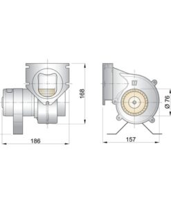 Vetus Absaugventilator VENT7612A, 12V, AD: 76mm vetus_absaugventilator_vent7612a__12v__ad__76mm_37073